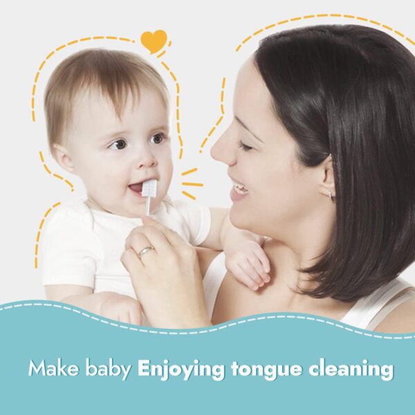Papablic 40-Pack Baby Tongue Cleaner, Baby Oral Cleaner, Disposable Baby Mouth Cleaner Newborn, Upgrade Gum Cleaner with Paper Handle for Babies and Infants Ages 0-2 Years