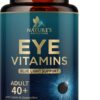 Eye Vitamins & Mineral Supplement, Contains Lutein, Zeaxanthin, Bilberry & Zinc, Supports Eye Strain, Vision Macular Health & Dry Eyes for Adults with Vitamin C & E, Lycopene - 60 Capsules