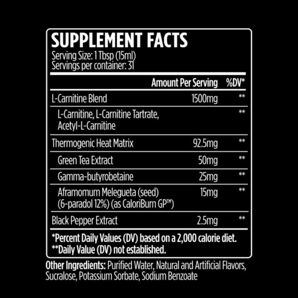 VMI Sports L-Carnitine 1500 Heat Stimulant Free Thermogenic Metabolic Support & Fat Loss for Men & Women | 1500mg L-Carnitine | Convenient Liquid (Gummy Bear)