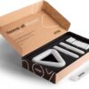 Fitness Pack of 4 Pilates Accessories: 1 Weights 2 Wristbands 2 Dumbbells 2 Dumbbells 2 Sliding Discs 1 Steel Elastic Band in White Silicone