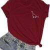 ROSEPARK Women Cute Dinosaur Graphic T-Shirts Teen Girls Funny Tees
