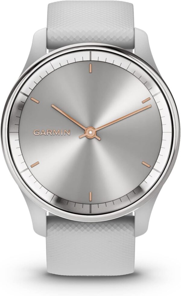 Garmin vívomove Trend, Stylish Hybrid Smartwatch, Long-Lasting Battery Life, Dynamic Watch Hands and Touchscreen Display, Mist Gray