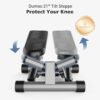 DUMOS Steppers for Exercise at Home, Mini Stair Stepper with Resistance Bands, Portable Full Body Workout Stepper Machine Adjustable Foot Twist Stepper for Fitness
