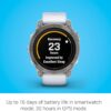 Garmin epix Pro (Gen 2) Sapphire Edition, 47mm, High Performance Smartwatch, Advanced Training Technology, Built-in Flashlight, Whitestone