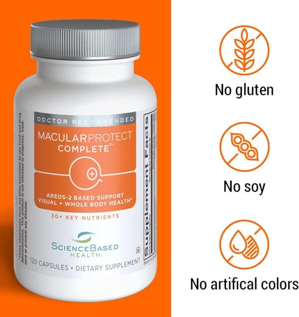 61IIVawDFL._AC_SL1000_.jpg MacularProtect Complete All-in-One AREDS 2 Vitamin & Mineral Supplement and Whole Body Multinutrient - 30+ Key Nutrients Protects Macular and Whole Body Health -120 Capsules
