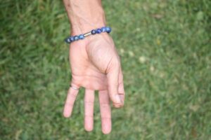 Lapis Lazuli Crystal Bracelet, Handmade Blue Stone Jewelry for Wisdom & Clarity, Elegant Spiritual Accessory
