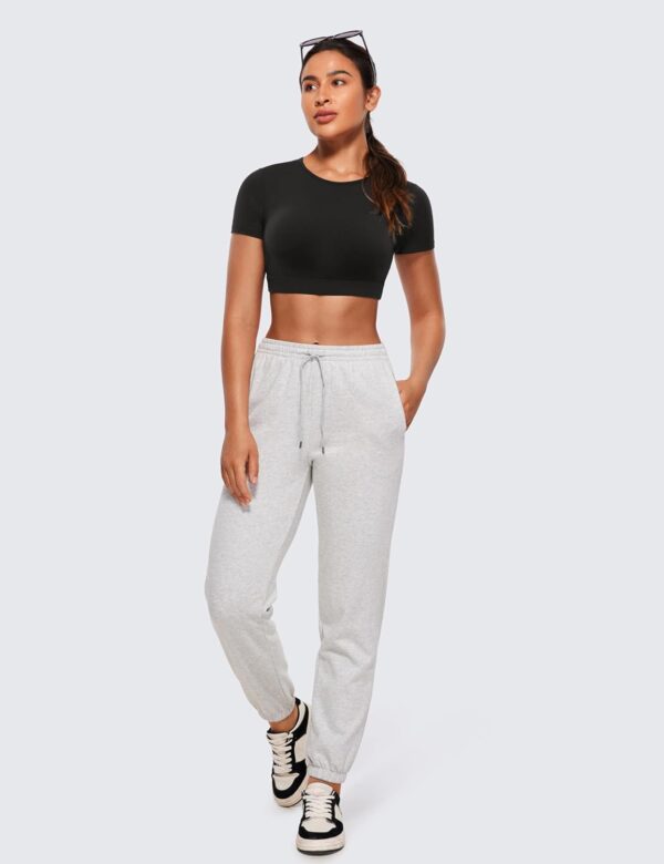 61IRpBWdOqL._AC_SL1500_.jpg CRZ YOGA Womens Butterluxe Double Lined Open Back Crop Tops Backless Short Sleeve Workout Shirts Casual Tight T-Shirts