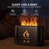 Essential Oil Diffusers, Quiet Flame Diffuser, 7 Colors Modes Changed Light Flame Humidifer, Auto Shut Off Aromatherapy Diffuser, Black