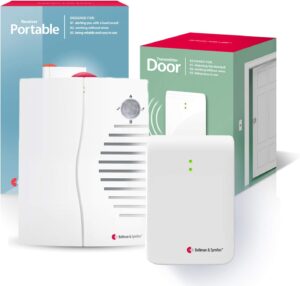 Bellman & Symfon Portable Door Notification Pack – Portable Alert for Hard of Hearing & Deaf - Wireless Smart Home Safety Alarm Includes Portable Receiver and Door Transmitter