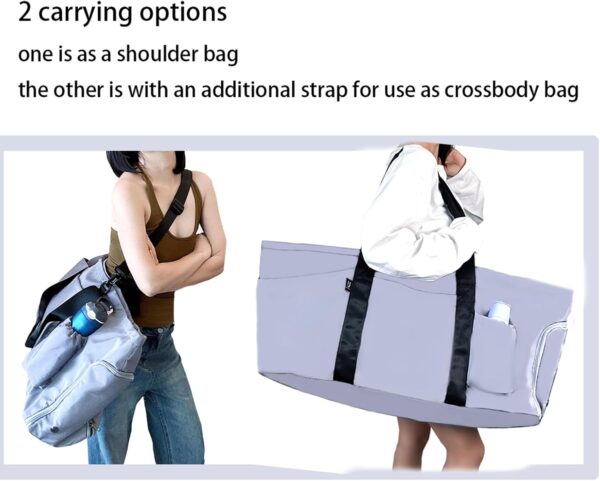 Yoga Mat Bag with Shoes compartment & Wet Compartment & shoulder bag &crossbody yoga bag large yoga bag with Yoga Mat Holder Yoga Bag with Adjustable Mat Strap for Women Men