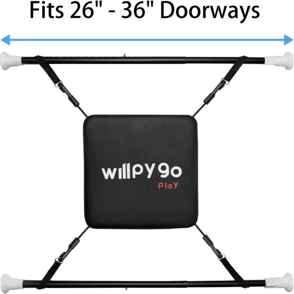 Boxing Bag Doorway Punching Bag Apartment Friendly Workouts Aerobic Exercise Stress Relief Punching Bag for Adults Boxing Equipment Home Workout Equipment 26"-36" Size Black