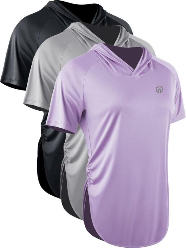 NELEUS Women's Sun Protection Running Shirts Workout Athletic Shirts with Hoods