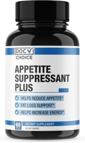 Doc Certified | #1 Strongest Appetite Suppressant for Weight Loss Pills for Women & Men | Fat Burner Supplement, Metabolism Booster, Carb Blocker | Extra Strength Diet Pills That Work Fast - 60 Dose
