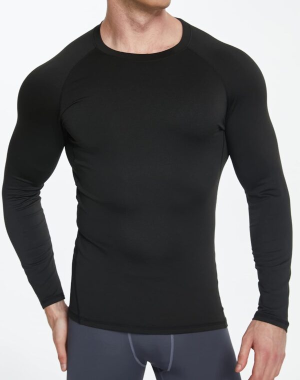 5 or 4 Pack Compression Shirts for Men Long Sleeve Athletic Cold Weather Base Layer Undershirt Gear T Shirt for Workout
