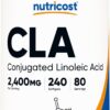 61J8t8wb8vL._AC_SL1500_.jpg Nutricost CLA (Conjugated Linoleic Acid) 2,400mg, 240 Softgels - Gluten Free, Non-GMO, 800mg Per Softgel