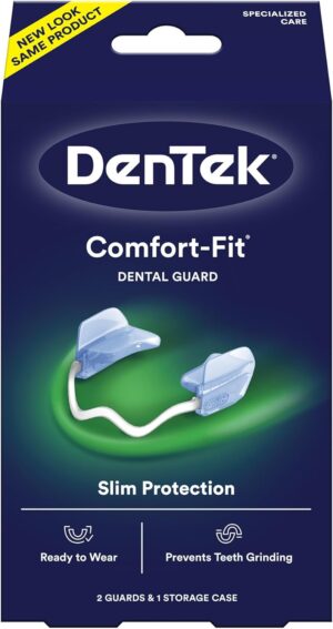 DenTek Comfort-Fit Dental Guard For Nighttime Teeth Grinding, Comfort-Fit Guard, 2 count(Pack of 1)