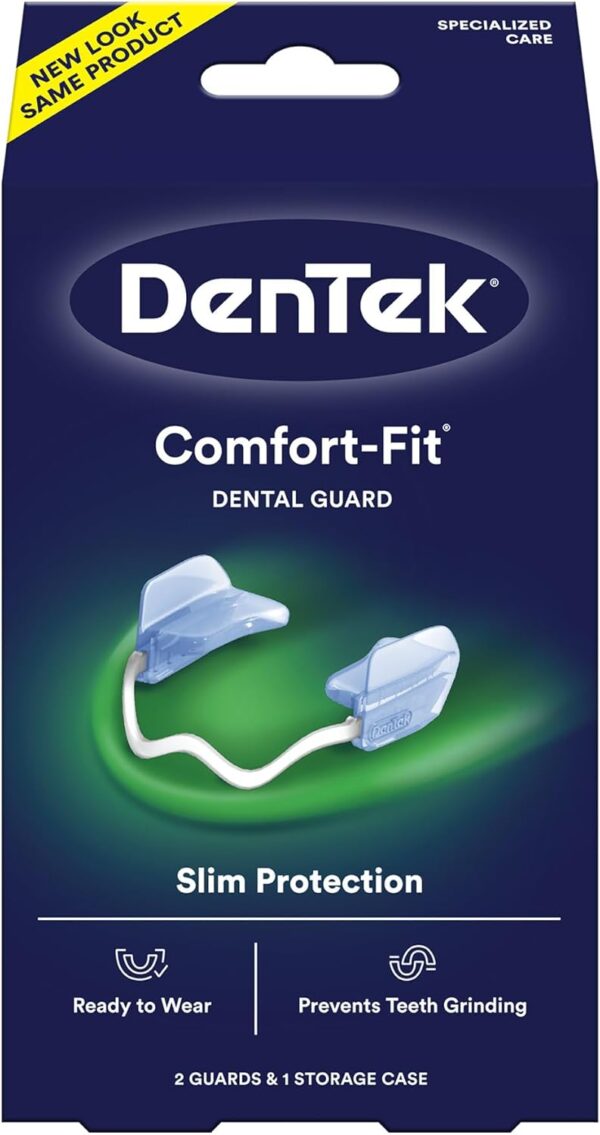 DenTek Comfort-Fit Dental Guard For Nighttime Teeth Grinding, Comfort-Fit Guard, 2 count(Pack of 1)