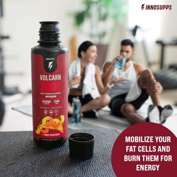 InnoSupps Volcarn 2000 - L-CARNITINE Advanced Energy Liquid | ATP Enhancer with GBEEC | Boosts Energy, Enhances Focus, Caffeine Free, No Artificial Sweeteners | 32 Servings (Pink Starblast)
