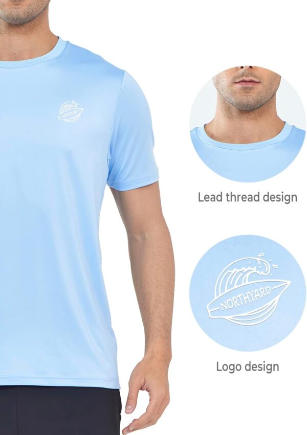 NORTHYARD Men's UPF 50+ Rash Guard T-Shirts Sun Protection UV Quick Dry Short Sleeve Shirts Lightweight Fishing Swim