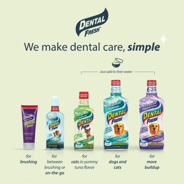 Dental Fresh Water Additive for Cats, Original Formula, 8 oz – Cat Breath Freshener – Products for Cats to Help Overall Cat Dental Health