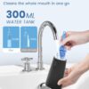 Water Flosser Teeth Pick: 9 Jet Tips Cordless Oral Irrigator with 300ML, 5 Modes Portable Power Dental Flossers, IPX7 Waterproof Rechargeable Electric Waterflosser Machine for Home Travel, Black