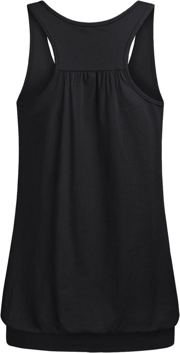 Miusey Womens Sleeveless Round Neck Loose Fit Racerback Yoga Tank Top