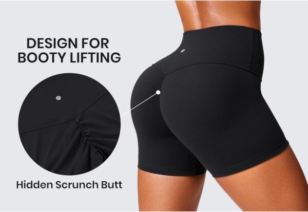 CRZ YOGA Womens Butterlift High Waist Scrunch Butt Biker Shorts 4 Inches - No Front Seam Workout Yoga Gym Booty
