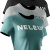 NELEUS Women's Running Crop Tank Tops Dry Fit Workout Athletic Crop Shirts Pack of 3