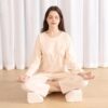 Syrinx Meditation Cushion - Organic Buckwheat Hull-Filled Cushion with Wedge Blocks, Perfect for Yoga, Meditation, Zen Practice, and Posture Support
