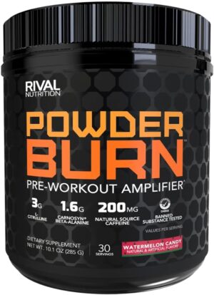 Rival Nutrition Powder Burn- Watermelon Candy, 10.1 oz.