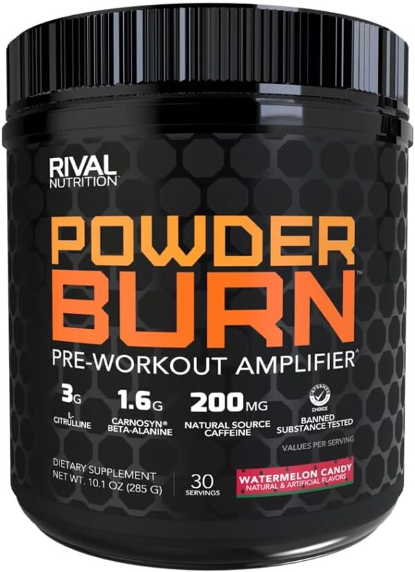 Rival Nutrition Powder Burn- Watermelon Candy, 10.1 oz.