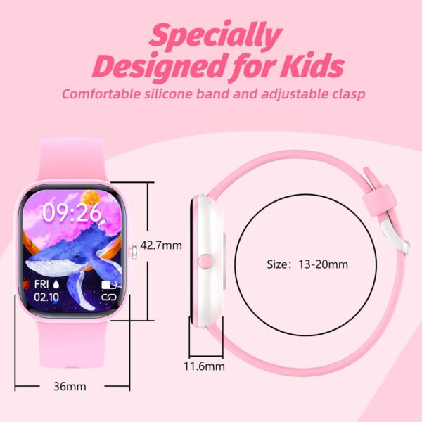 Fitness Tracker Watch for Kids, IP68 Waterproof Kids Smart Watch with 1.5" DIY Dials 19 Sport Modes, Pedometers, Heart Rate, Sleep Monitor, Great Gift for Boys Girls Teens 6-14