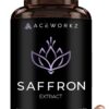ACEWORKZ Saffron Supplements - 100% Pure Saffron Extract Capsules - Boost Energy & Mood, Support Eye & Heart Health - for Women & Men (90 Capsules)