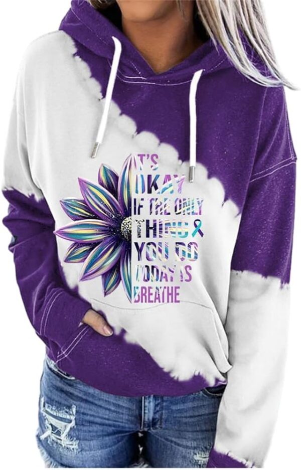 Faithgee It's Okay if the Only Thing You Do Today Is Breathe Sweatshirt Tie Dye Mental Health Awareness Sweatshirt