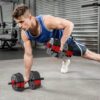 Adjustable Weights Dumbbells Set, 20/30/40/60/80lbs Non-Rolling Adjustable Dumbbell Set, Free Weights Dumbbells Set Hexagon, Weights Set for Home Gym
