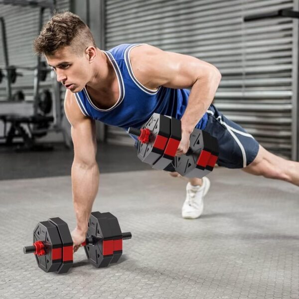 Adjustable Weights Dumbbells Set, 20/30/40/60/80lbs Non-Rolling Adjustable Dumbbell Set, Free Weights Dumbbells Set Hexagon, Weights Set for Home Gym