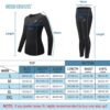 Thermal Underwear for Women, Winter Warm Base Layer Compression Set, Fleece Lined Long Johns Running Skiing