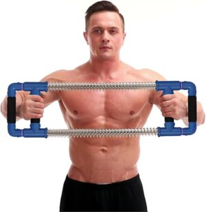 Push Down Bar Machine - Chest Expander at Home Workout Equipment, Arm Exerciser - Portable Spring Resistance Exercise Gym Kit for Home, Travel or Outdoors