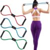 Resistance Bands, Figure 8 Exercise Bands for Women Men, 8 Shaped Resistance Bands for Arms, Chest Expander, Yoga Gym Fitness Pulling Rope 8 Word Elastic for Exercise Muscle Training Tubing