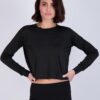 Real Essentials 5 Pack: Women's Dry Fit Crop Top - Long Sleeve Crew Neck Stretch Athletic Tee (Available in Plus Size)