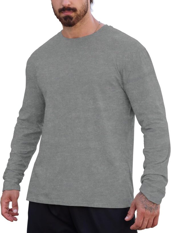 Muscle Killer Men's Gym Workout Long Sleeve T Shirt Lightweight Dry Fit Moisture Wicking Active Shirts Running Fitness Tee