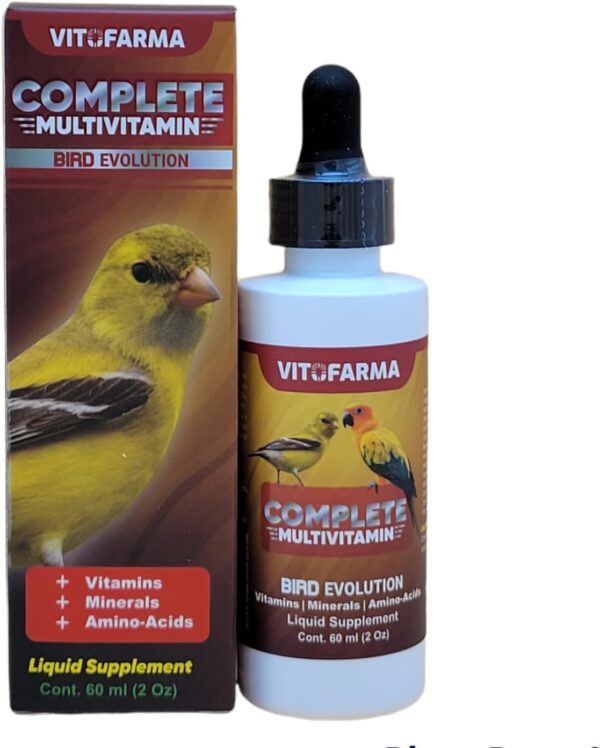 Multi-Vitamin for Birds, High-Potency Vitamin & Mineral Supplement for Pet Birds 2.0 Ounce