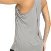 Bestisun Workout Yoga Athletic Shirts Racerback Long Tank Tops Loose fit for Women