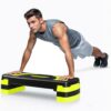 ZENY 31’’ Aerobic Step Platform, Adjustable Exercise Workout Stepper with Stable Risers, Stand Up Steppers for Exercise at Home, Fitness Equipment for Home Gym