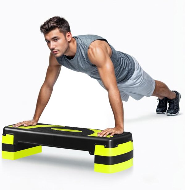 ZENY 31’’ Aerobic Step Platform, Adjustable Exercise Workout Stepper with Stable Risers, Stand Up Steppers for Exercise at Home, Fitness Equipment for Home Gym