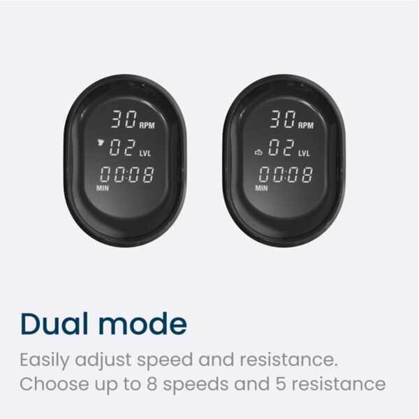 PhysioPedal® Arm & Leg Pedal Exerciser, Dual Mode, 8 Motorized Speeds, 5 Adjustable Resistance Levels, LCD Display, Magnetic Remote, to Enhance Mobility, Recovery, Joint Health