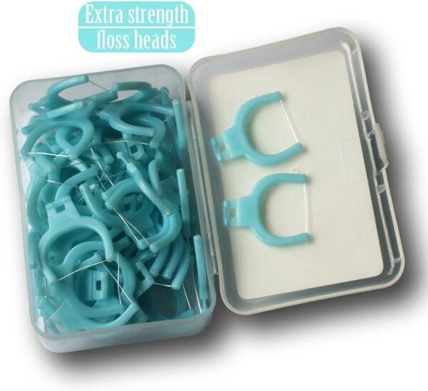 Evolutionary Clean Dental Flossers, Kit of Refills Plus Mid-Length Handle (1 Handle + 100 Refills)