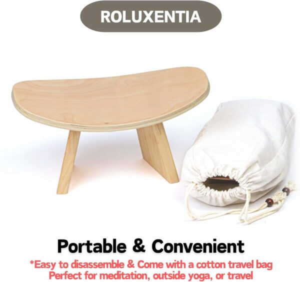 Ergonomic Wooden Meditation Bench for Seiza & Yoga Practice - Natural Portable Kneeling Seat for Travel & Prayer