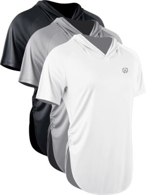 NELEUS Women's Sun Protection Running Shirts Workout Athletic Shirts with Hoods