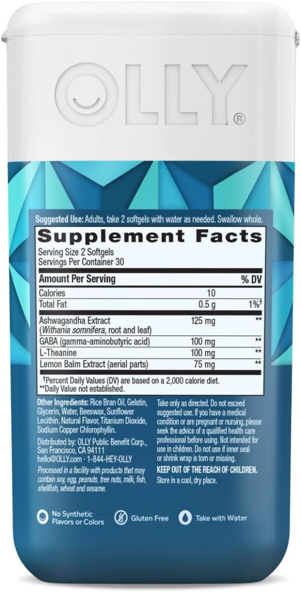 OLLY Ultra Goodbye Stress Softgels, 60ct